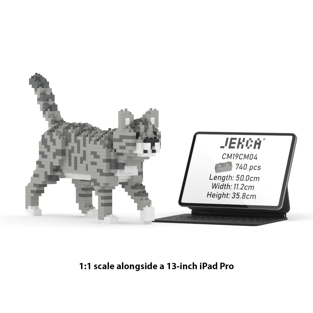 Grey Tabby Cat Mini 01